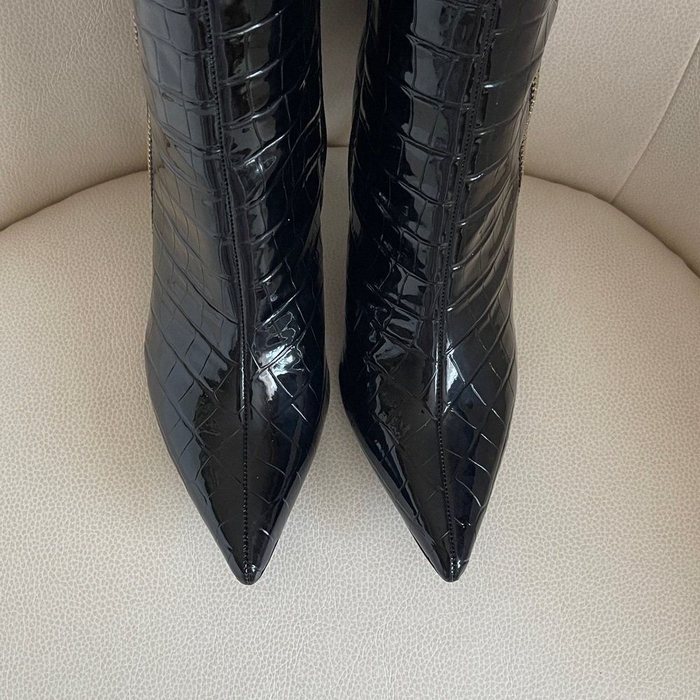 NEW N.C.l Concepts 
Sabrinaa Zip Croc-Embossed KneeHigh Boots - Picture 4 of 14